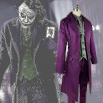 Halloweeni meeste filmikost&uuml;&uuml;m The Dark Knight Joker Lilla jakk t&auml;iskomplekt XL lilla