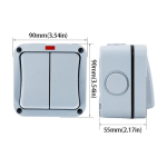 IP66 Veekindel IP66 Veekindel Aia seinak&uuml;lge paigaldatav l&uuml;liti Tolmukindel Kuumakindel Tolmukindel Toitel&uuml;liti karp Kaugjuhtimispult (Grey,Single control) hall