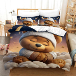 Karu voodipesukomplekt, 3D digitaaltr&uuml;kk Loomateemad Elusloodus Tekikate 2-osaline komplekt Tekikate Universaalne K&otilde;ikideks Hooaegadeks 100x135cm 2pcs&Duvet Cover