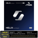 STIGA Helix Platinum Spin K&otilde;rge tagasil&ouml;&ouml;giga Lauatennise Tagak&auml;e Kumm (M/H/XH) black
