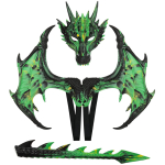Draakonitiibade mask ja sabakomplekt Dinosaurus Cosplay komplekt lastele t&uuml;drukutele poistele Halloweeni draakonikost&uuml;&uuml;mid teemapeo dekoratsiooniks