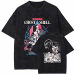 Anime Ghost In The Shell Kusanagi Motoko Graafiline T-s&auml;rk Meestele Vintage Manga T-s&auml;rgid Vabaaja Lahtine T-s&auml;rk Harajuku Top S mitmev&auml;rviline