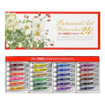 Holbein l&auml;bipaistev akvarellv&auml;rv W455 5ml Botanical Art 24 v&auml;rvikomplekt 3455