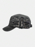 Grunge Punk Vintage Neetidega Pesitud Lame Tipp M&uuml;ts K&auml;rbitud Denim S&otilde;jaline Stiil onesize must