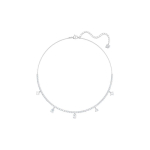 Swarovski Tennis Deluxe Mixed Roodiumiga kaetud kaelakee Naiste Valge 5562084 valge