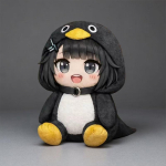 Kuum Kawaii Pingviini Palusnukk Armas Gugu Gaga Meem T&auml;idisloom Pehme Palusm&auml;nguasi S&uuml;nnip&auml;evakingitus Lastele F&auml;nnidele Seljakoti Nukk black