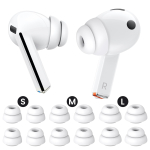 Silikoonist k&otilde;rvaklapid tolmukaitsev&otilde;rguga Galaxy Buds 3 Pro / Buds 4 Pro jaoks, (S/M/L), 6 paari valge