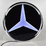 Auto esiv&otilde;re logo valgusti 3D LED m&auml;rk Mercedes Benz W447 V-klassile VITO Embleem Helendav dekoratiivvalgusti AB1 white