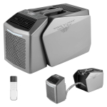 VEVOR kaasaskantav telkimiskliimaseade 4850 BTU, kahe voolikuga split-telgi AC-seade puldi ja puutekontrolliga, reguleeritav 16&ndash;32 kraadi C 58 x 32 x 34.5 cm