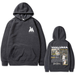 R&auml;ppar Maluma Euroopa tuur Huppar Meeste Mood Suur Huppariga dressipluusid Mehed Naised Vabaaja Hip Hop Pulloverid Streetwear S black