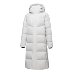 Meeste pikk soe talvine kapuutsiga p&uuml;stjakk, suur parkka, v&auml;litegevusteks, 300 g valge pardi udusulg, 600 t&auml;itej&otilde;ud Large white