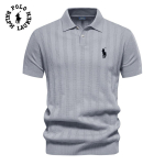 Polo Ralph Lauren 2026 Kevad/Suvi Tikand Uus Naiste Villane Polo Kampsun Kootud S&auml;rk L&uuml;hikeste Varrukatega Kraega Naiste T-s&auml;rk Top M gray
