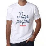 ULTRABASIC - Homme Graphique Papa Parfait T-s&auml;rk Marine Lettre XS valge suitsuv&auml;rv