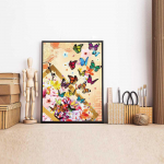 Teemantmaaling Maaliline &uuml;mmargune auto teemanttikandid T&auml;ielik saabumine Pilt kividest teemantkunstist 20X30CM