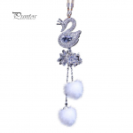 Populaarne m&uuml;&uuml;a Crystal Swan Auto Auto interj&ouml;&ouml;ri ornament tahavaatepeegli rippuv ripats