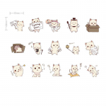 45 tk/pakis isetehtud armsad koomiksikujulised kassikleebised p&auml;eviku kaunistamiseks 1 box