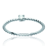 Bague Argent 'Scarlett' blanc argent&eacute; (rhodi&eacute;) - 2 mm 50 valge