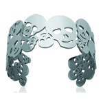 Les Tr&eacute;sors De Lily [L5645] &ndash; h&otilde;bedane 'Skull' terasest k&auml;ev&otilde;ru &ndash; 62 mm 30 mm h&otilde;be