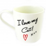 Les Tr&eacute;sors De Lily [M6779] - Mug 'I love my Cat' blanc valge