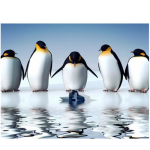 T&auml;ielik 5D Teemantmaal Armas pingviin Tikand Ristpistes Kodukaunistus K&auml;sitsi valmistatud kingitus 25x30cm