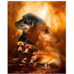 Teemantv&auml;rvimine Loomade pildid Ristpistes Teemanttikandid Kodukaunistus 20X30CM