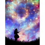 T&auml;is&uuml;mmargune teemantmaal Mosaiikjoonistus Magamistoakaunistus Teemanttikandid Ristpiste 20X30CM