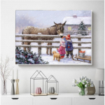 Teemantmaalimise maastik kodukaunistus Teemantmosaiik maastik K&auml;sitsi valmistatud kingitus kodukaunistus Full Round 20X30CM