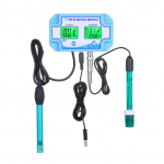 Kolm &uuml;hes PH/soolsuse/TEMP veekvaliteedi monitor Multifunktsionaalne pH ja soolsuse temperatuuri monitor EU Plug