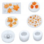 7 tk/komplekt Vahtralehtede vormikindel nakkumatu BPA-vaba Halloweeni t&auml;nup&uuml;ha koogivorm tassikoogi jaoks