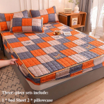 Voodipadjap&uuml;&uuml;r Kolmeosaline Libisemiskindel Fikseeritud Voodikate Paksustatud Puuvill Hingav Tolmukindel Kate Mengsi Kaitsekate Kaheinimesevoodi Komplekt Queen