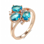 Kineli sinise kuupmeetri tsirkoon naiste s&otilde;rmus roosa kullav&auml;rvi ehted 9 roosa kuldne v&auml;rv