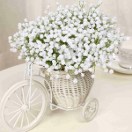 Gypsophila lilleseade kaunistamine Kodu v&otilde;ltslillega pruut, kellel on lilled