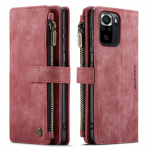 T&otilde;mblukuga rahakott P&otilde;rutuskindel klapp-nahast telefoni&uuml;mbris Hoesje jaoks XiaoMi RedMi Note 9 9S 10S 10 Pro s&otilde;rmej&auml;ljevastane rahakott kaardipesa hoidiku kate Coque Etui RedMi Note 9 Pro punane
