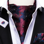 4 tk/ komplekt Stiilne meeste Ascot lipsu komplekt siidist Cravat tasku kandiline mansetin&ouml;&ouml;bid Paisley muster AS-1055