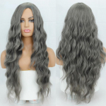 MISS PARUK Heleblond v&auml;rvi pikk laineline parukas ilma tukkideta s&uuml;nteetilisest kiust parukas naistele igap&auml;evaseks kandmiseks Cosplay 26inches