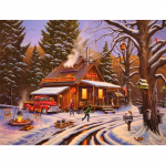 DIY Snow Scenic 5D Teemantmaal T&auml;is&uuml;mmargune puurmaastik Teemanttikandid Ristpistes Komplektid Seinakunst j&otilde;ulukink Full Round 20x30CM