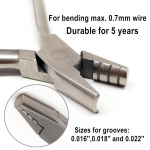 Hambaortodontiline &otilde;&otilde;nest&uuml;kk kontuuriv kaare moodustav tang roostevabast terasest rasketraadi painutust&ouml;&ouml;riist 3 soonega Autoklaavitavad hambaarsti t&ouml;&ouml;riistad 1 piece