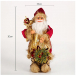 60 cm suur j&otilde;uluvana nukud, kaunistused seistes seisva j&otilde;uluvana kujukese nukupuu ripats j&otilde;ulukodukaunistuse kingitus lastele 30CM