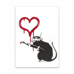 Banksy grafitikunst l&otilde;uendimaal punane &otilde;hupall T&uuml;druk maalib mustvalge seinakunsti plakat P&otilde;hjamaade elutoa kodukujundus 30X40cm Unframed
