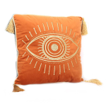 Les Tr&eacute;sors De Lily [A1426] - oranž  Eye  sametpadi - 40x40 cm oranž