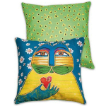 Laurel Burch [A2667] &ndash; disainpadi  Laurel Burch  sinine kollane (kassid) - 45x45 cm sinine