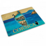 Les Tr&eacute;sors De Lily [A2807] &ndash; sinine Corsica klaasist l&otilde;ikelaud/alus (Saare iludus) - 30x20 cm sinine