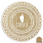 Les Tr&eacute;sors De Lily [R2186] - beež ja valge 'Corsica' kotiriie alusmatt - 38 cm beež