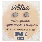 Les Tr&eacute;sors De Lily [R2131] &ndash; Mineralia roosast kvartsist k&otilde;rvar&otilde;ngad &ndash; 6 mm Heleroosa