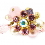 Les Tr&eacute;sors De Lily [R5286] - Disains&otilde;rmus 'Sissi' roosa kuld - 25x20 mm Heleroosa