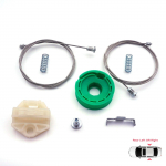 BWR5383 Elektrilise akna t&otilde;stuki remont Tagumine parem v&otilde;i vasak Opel Vauxhall Omega B V94 1994-2003 4/5 Uksega 90520249 90520250