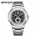 SANDA Sanda New Steel Nights Lemon Calendar Quarter Watch Mood roostevabast terasest veekindel meeste k&auml;ekell must