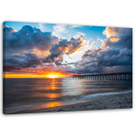 L&otilde;uenditr&uuml;kk P&auml;ikeseloojang mere kohal 60x40 sinine