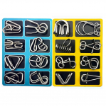 (DSGT) 16 tk metallist traadist pusle m&auml;nguasi ajum&auml;ngu M&auml;ng Meele IQ test v&otilde;lus&otilde;rmus, kingitus lastele