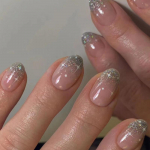 24 tk/komplekt Quick Nails H&otilde;bedane Glitter False Nialsi kleebis Kantav veekindel manik&uuml;&uuml;r viimistletud k&uuml;&uuml;ned